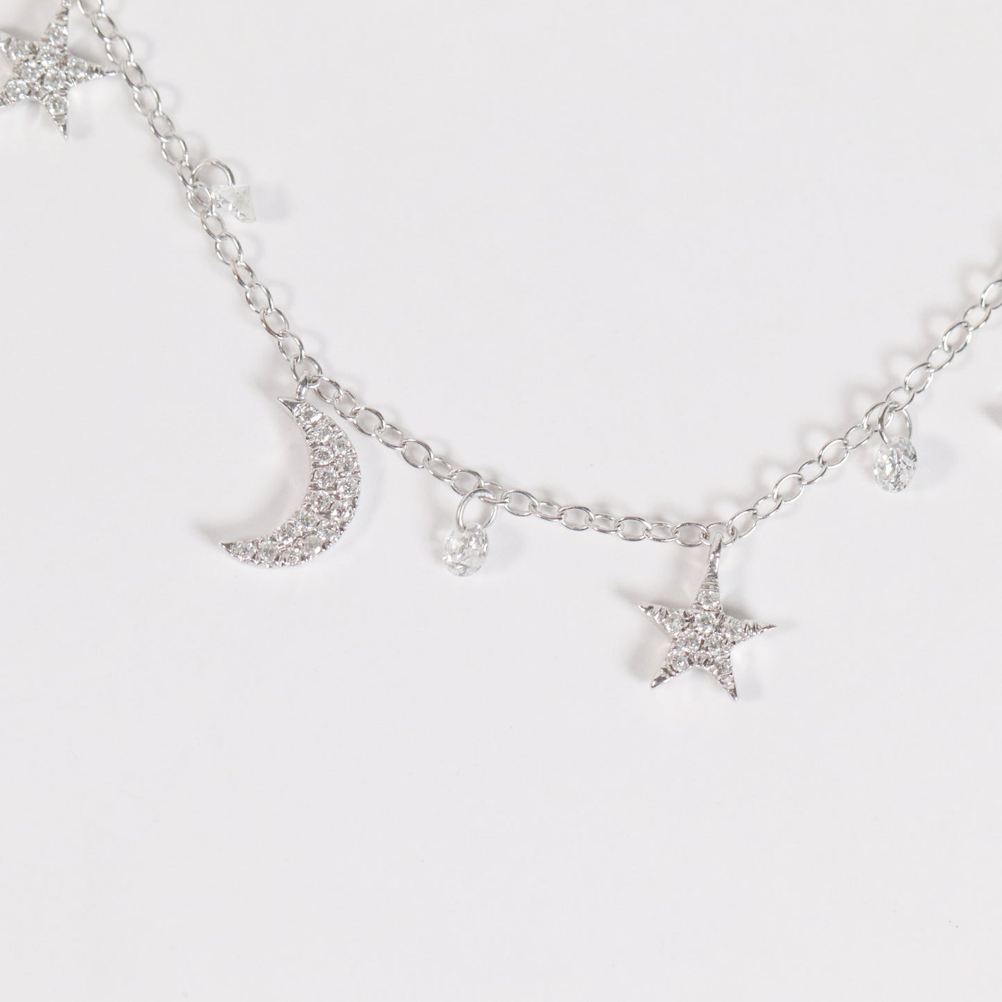 Moon & Stars Dashing Diamond Necklace Preorder