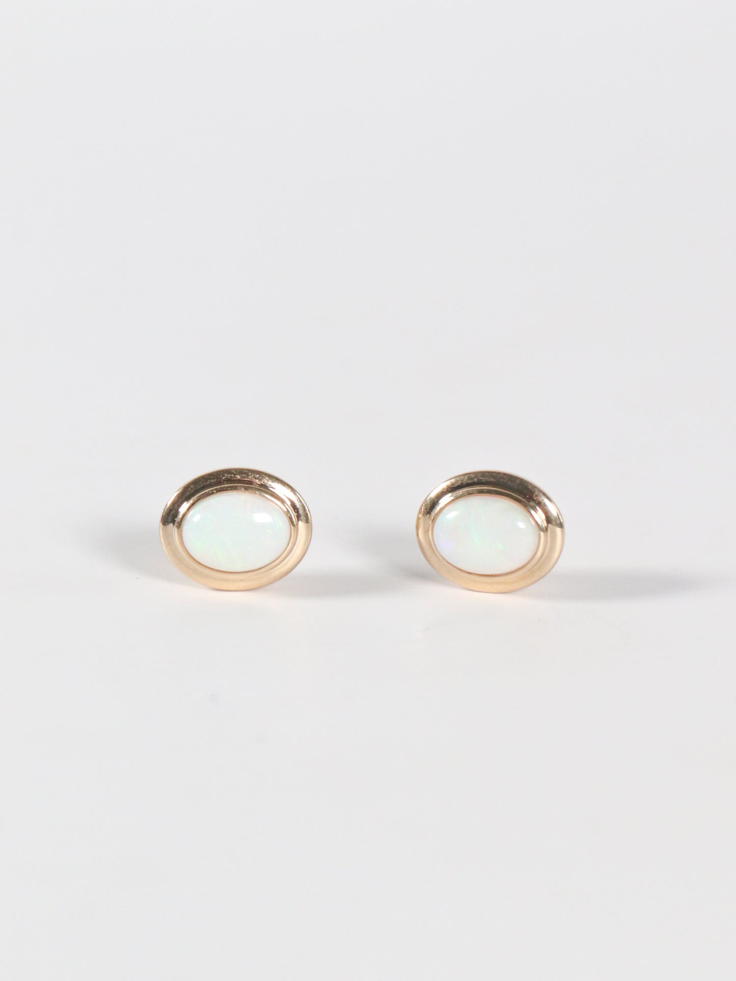 Oval Opal Studs