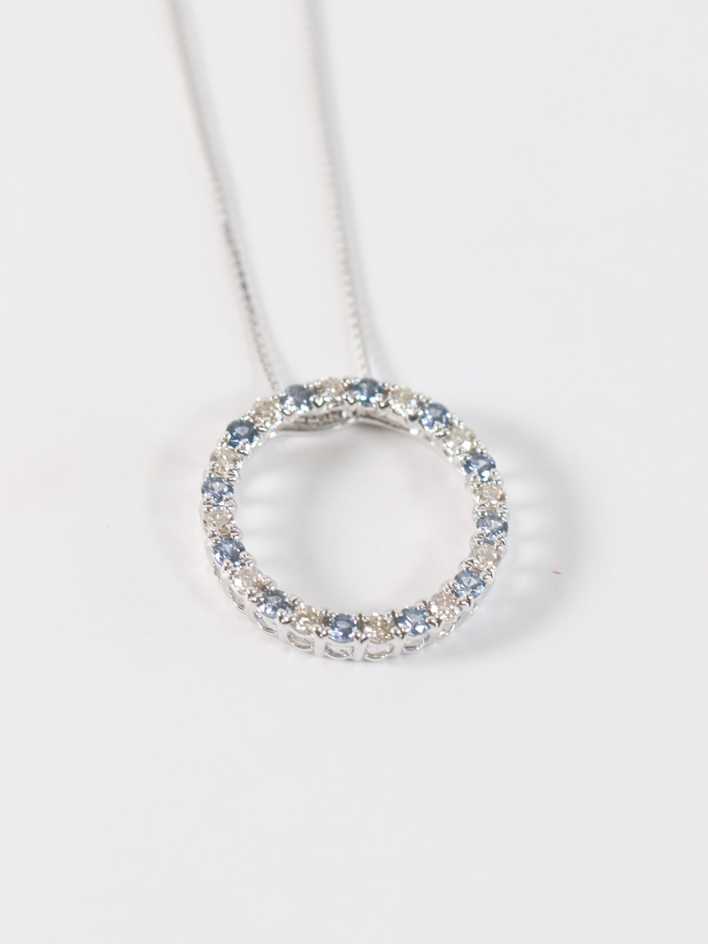 Yogo and Diamond Circle Necklace