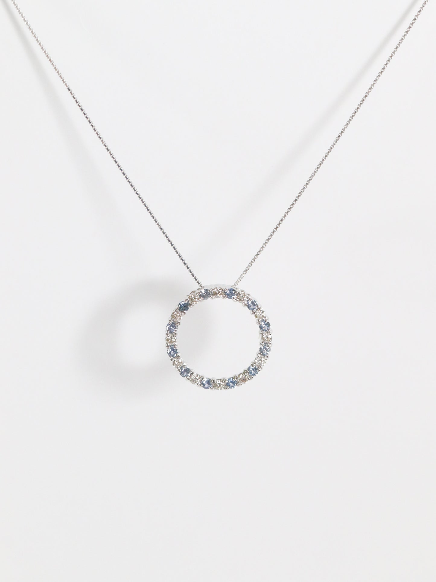Yogo and Diamond Circle Necklace