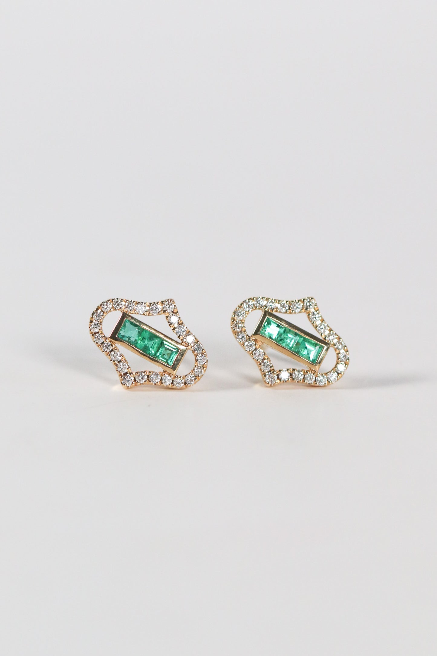 Emerald & Diamond Earrings