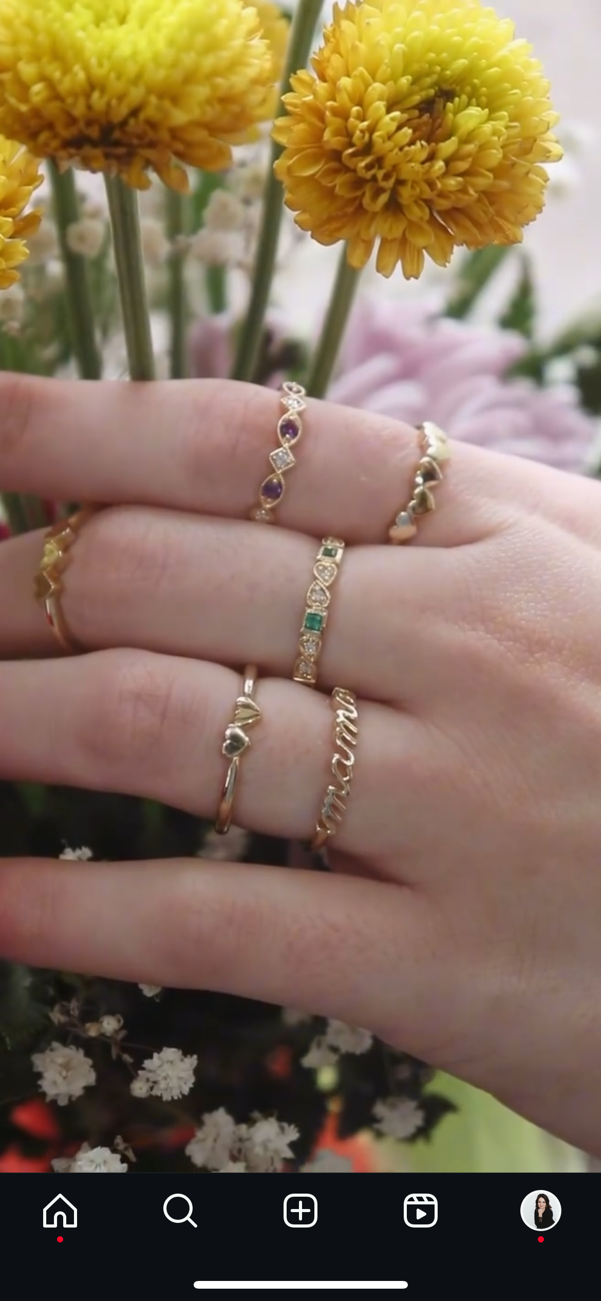 Five Heart Family Ring