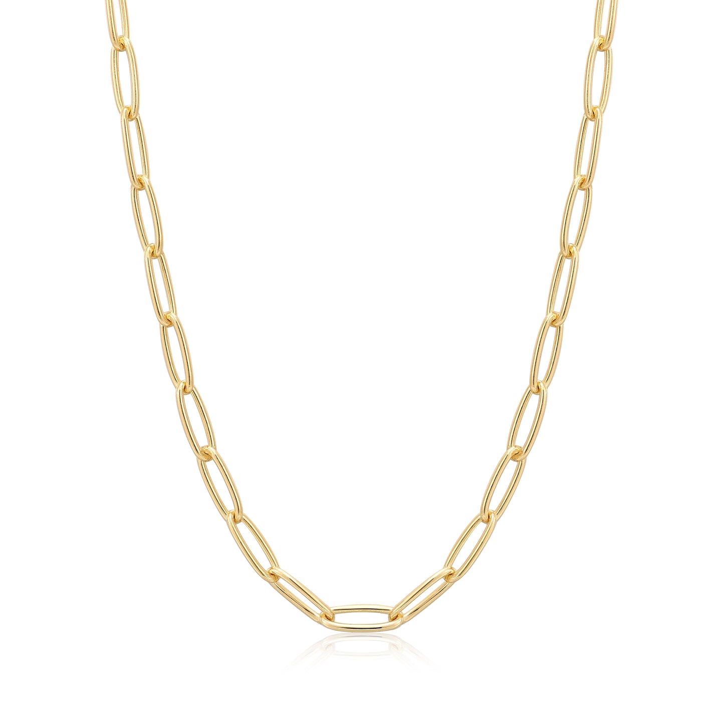 Bold Gold Paperclip Chain Necklace