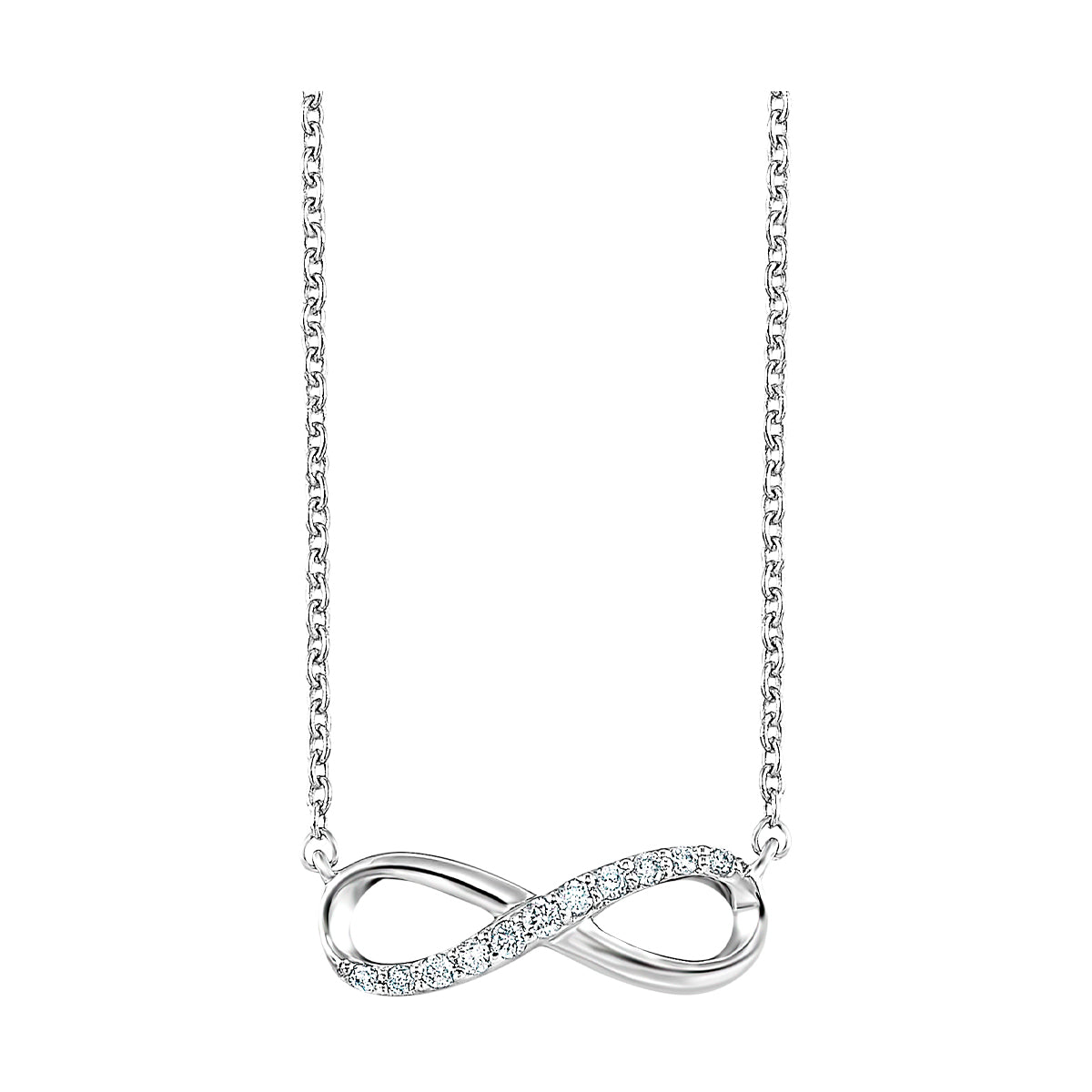 Silver Diamond 1/20Ctw Necklace