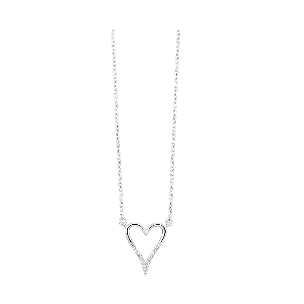 Silver Diamond 1/20Ctw Pendant