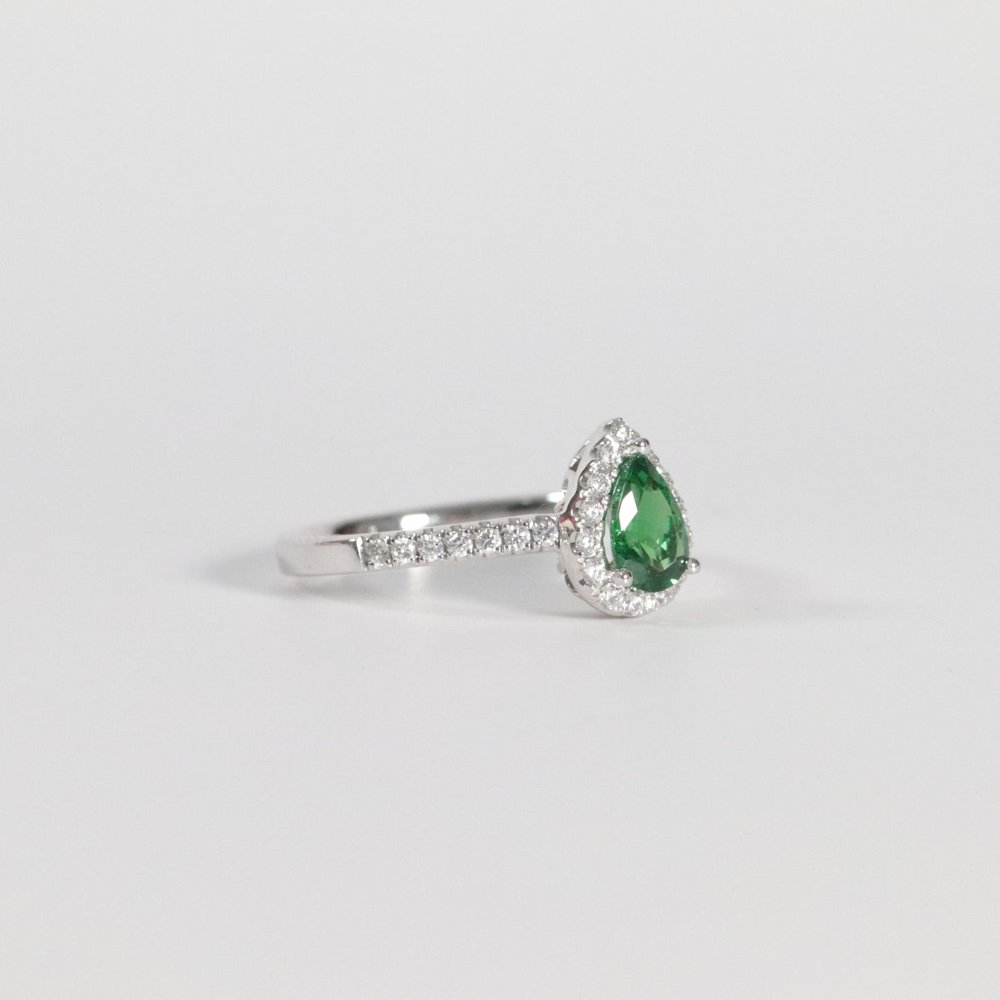 Tsavorite Garnet + Diamond Ring