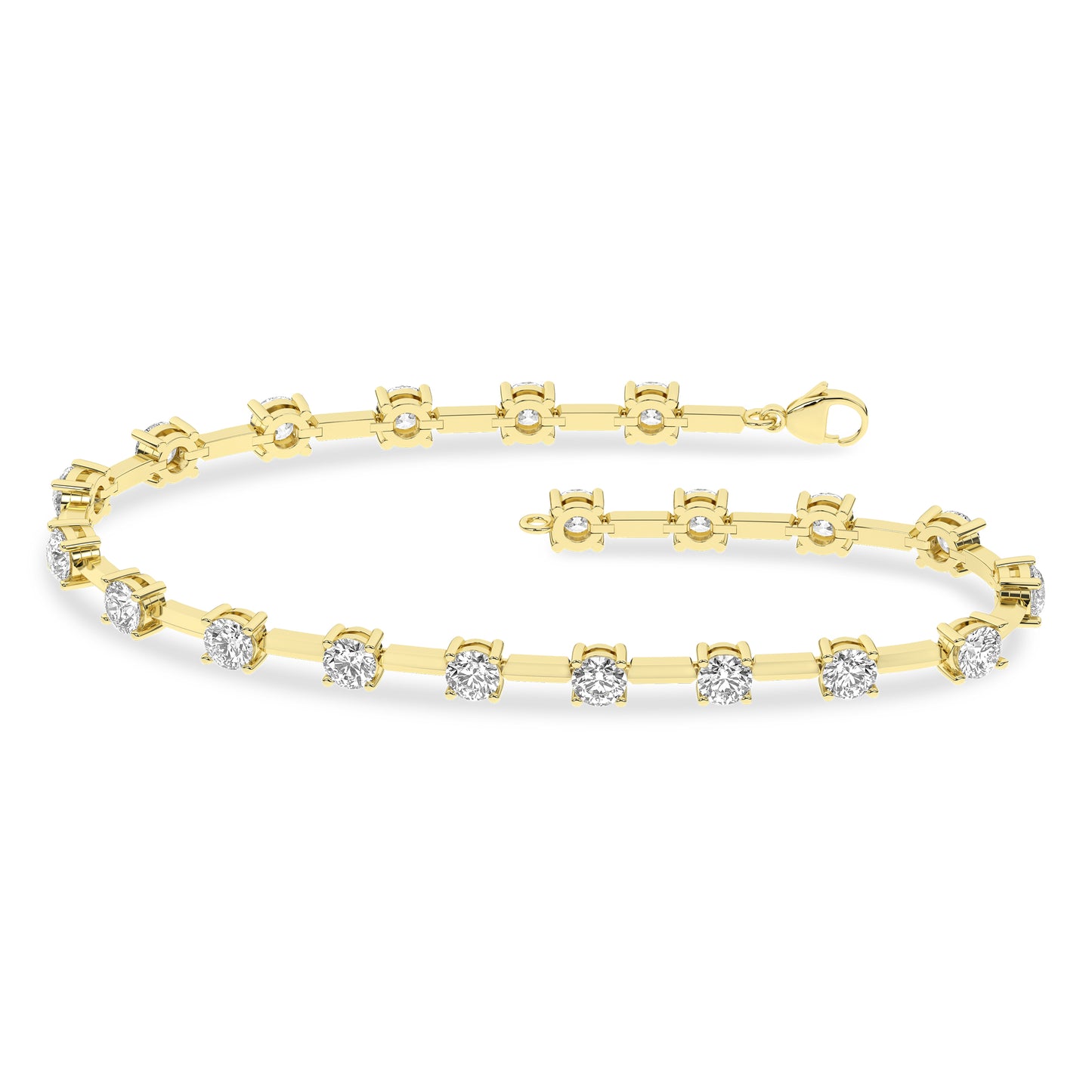 Lab Grown Diamond Station Bracelet 4ctw