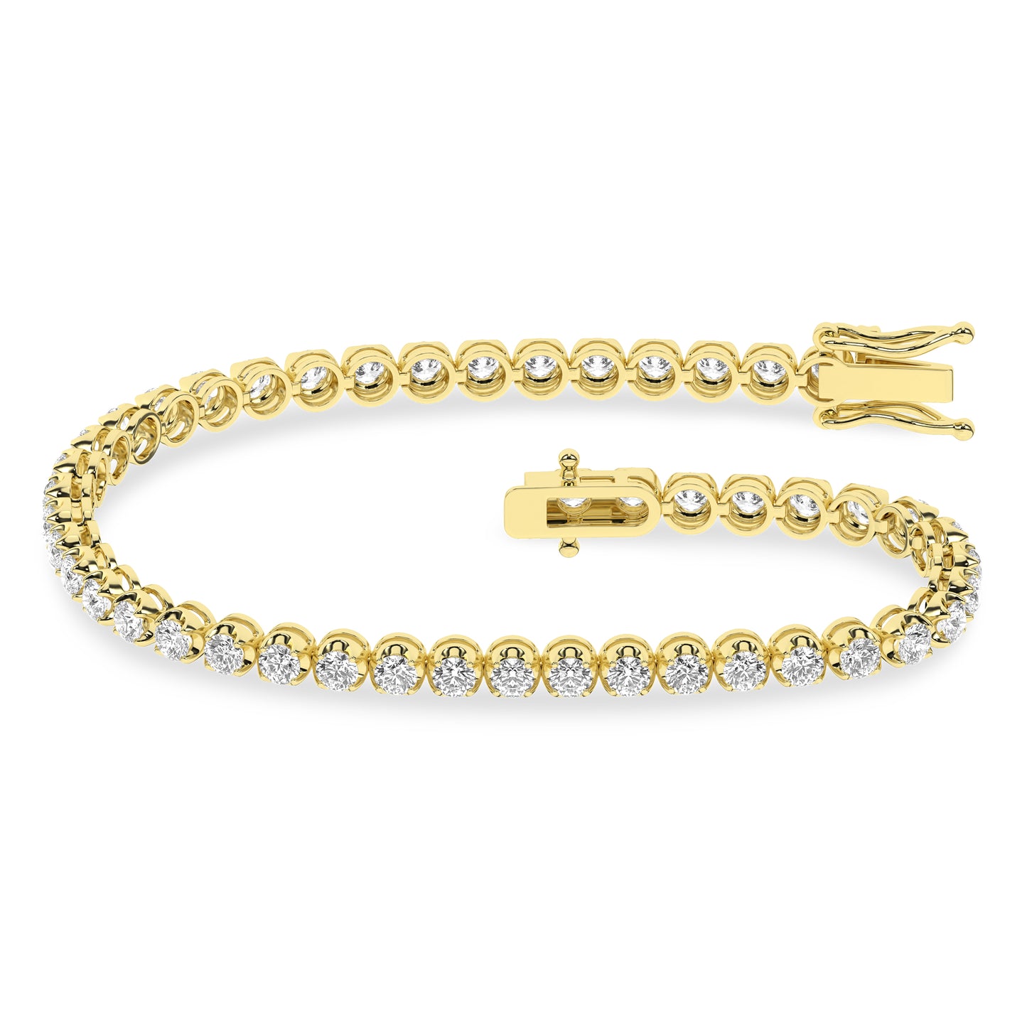 Lab Grown Diamond Crown Tennis Bracelet 3ctw