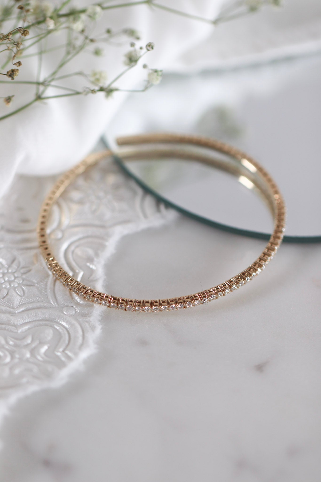 Diamond Flexi Bangle Bracelet