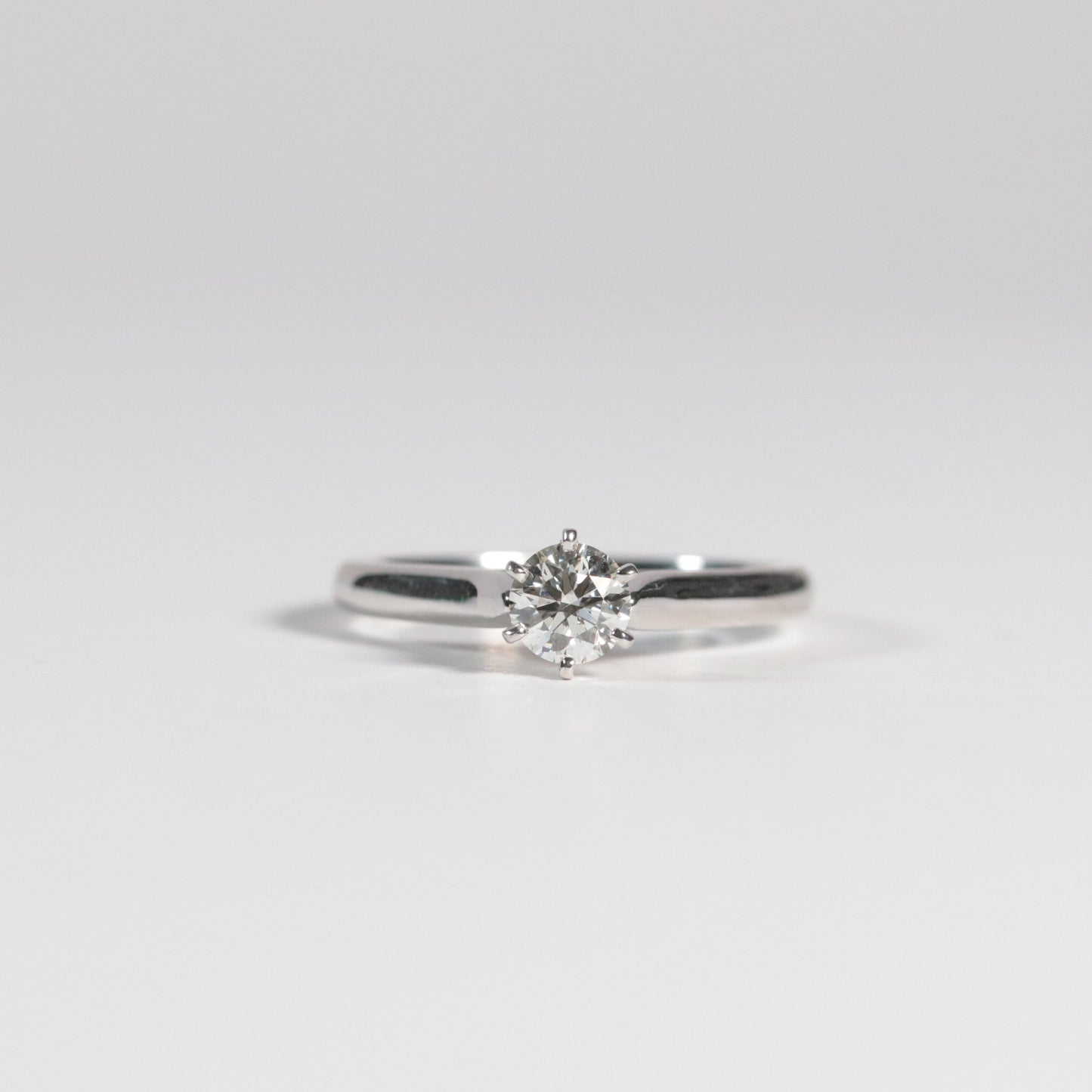 Petite Solitaire - 1/2 ct Round Brilliant Natural Diamond