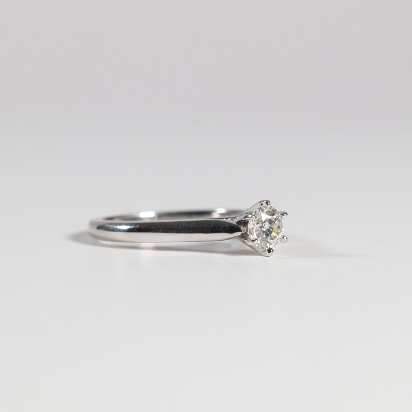 Petite Solitaire - 1/2 ct Round Brilliant Natural Diamond