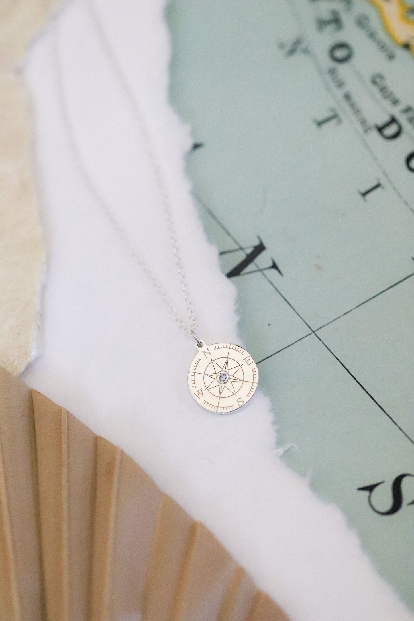 Sterling Silver Yogo Compass Necklace