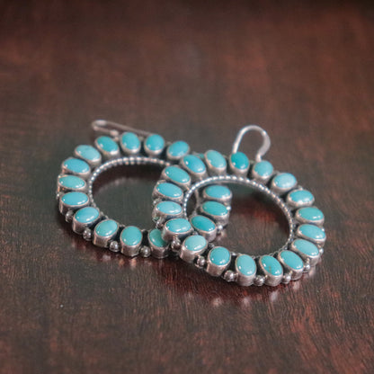 Full Circle Turquoise Earrings