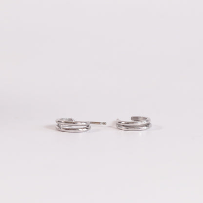 Double Huggie Hoop Earrings