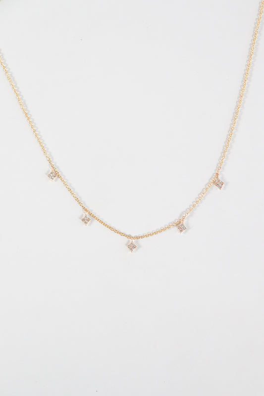 Dainty Diamond Drop Necklace