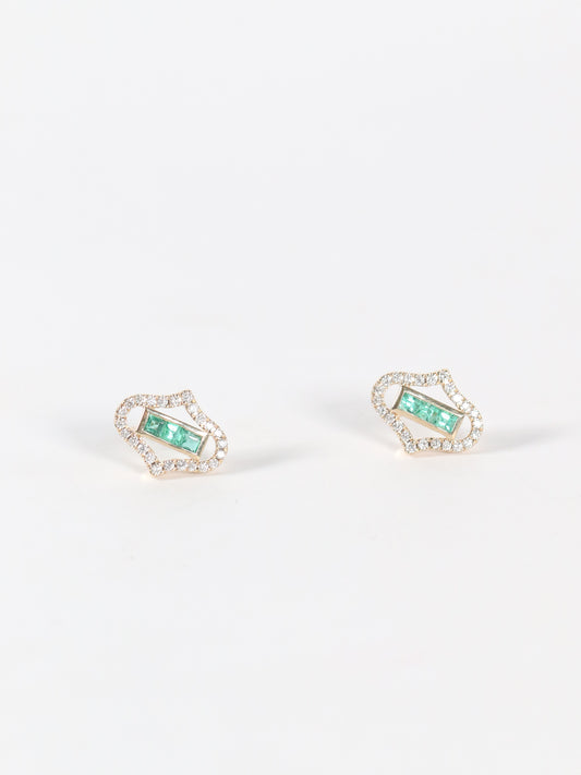 Emerald & Diamond Earrings