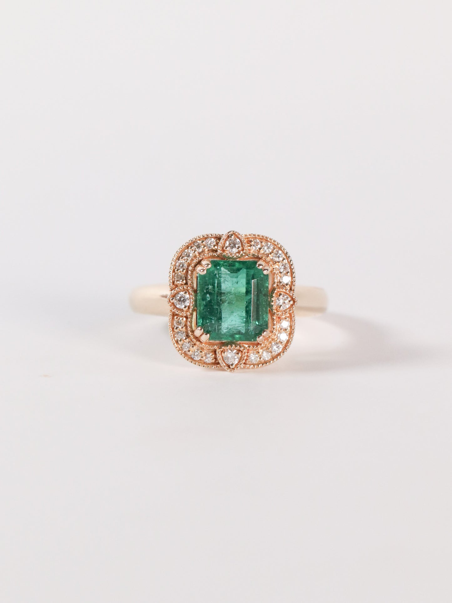 ‘Camille’ - Emerald and Yellow Gold Ring