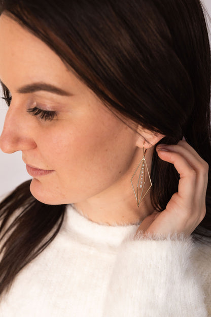 Dashing Diamonds Geometric Cage Earrings