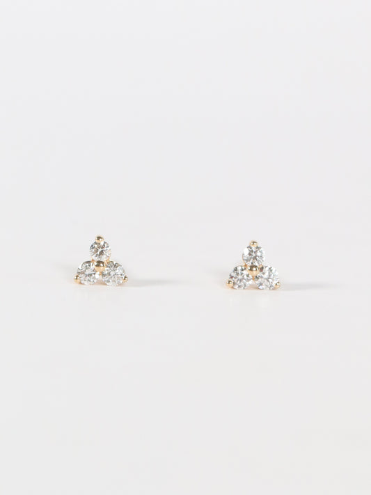 Trio Diamond Cluster Studs