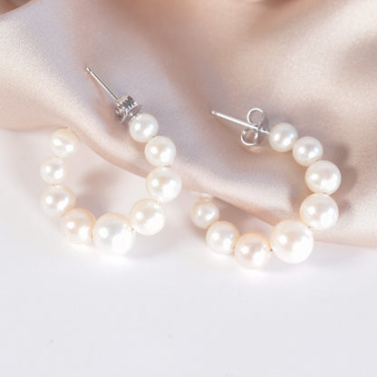 Pearl Hoop Earrings