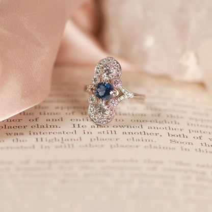 'Cecile' Yogo Sapphire Ring - Signature KE Design