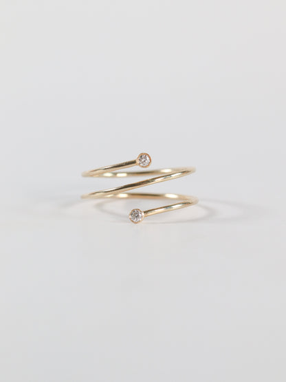 Wrap Around Wire and Diamond Ring