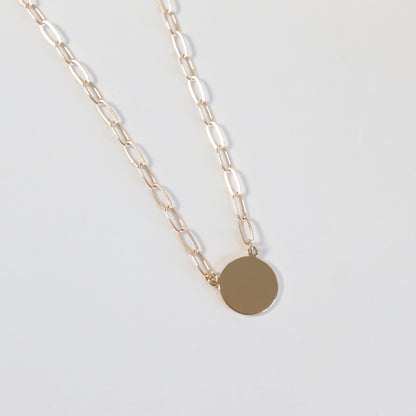 Engravable Disc Necklace