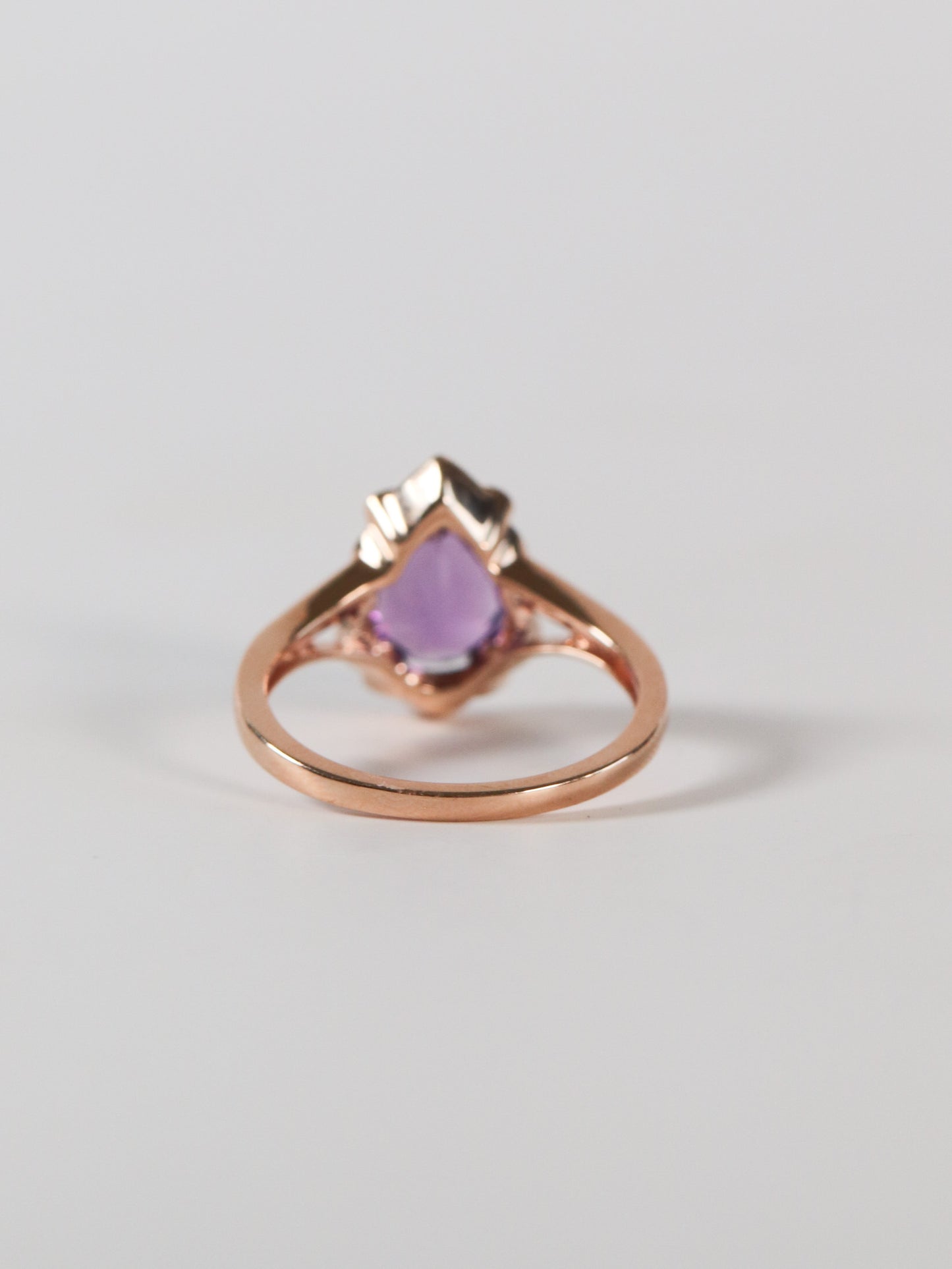 14 k Rose Gold Amethyst Ring