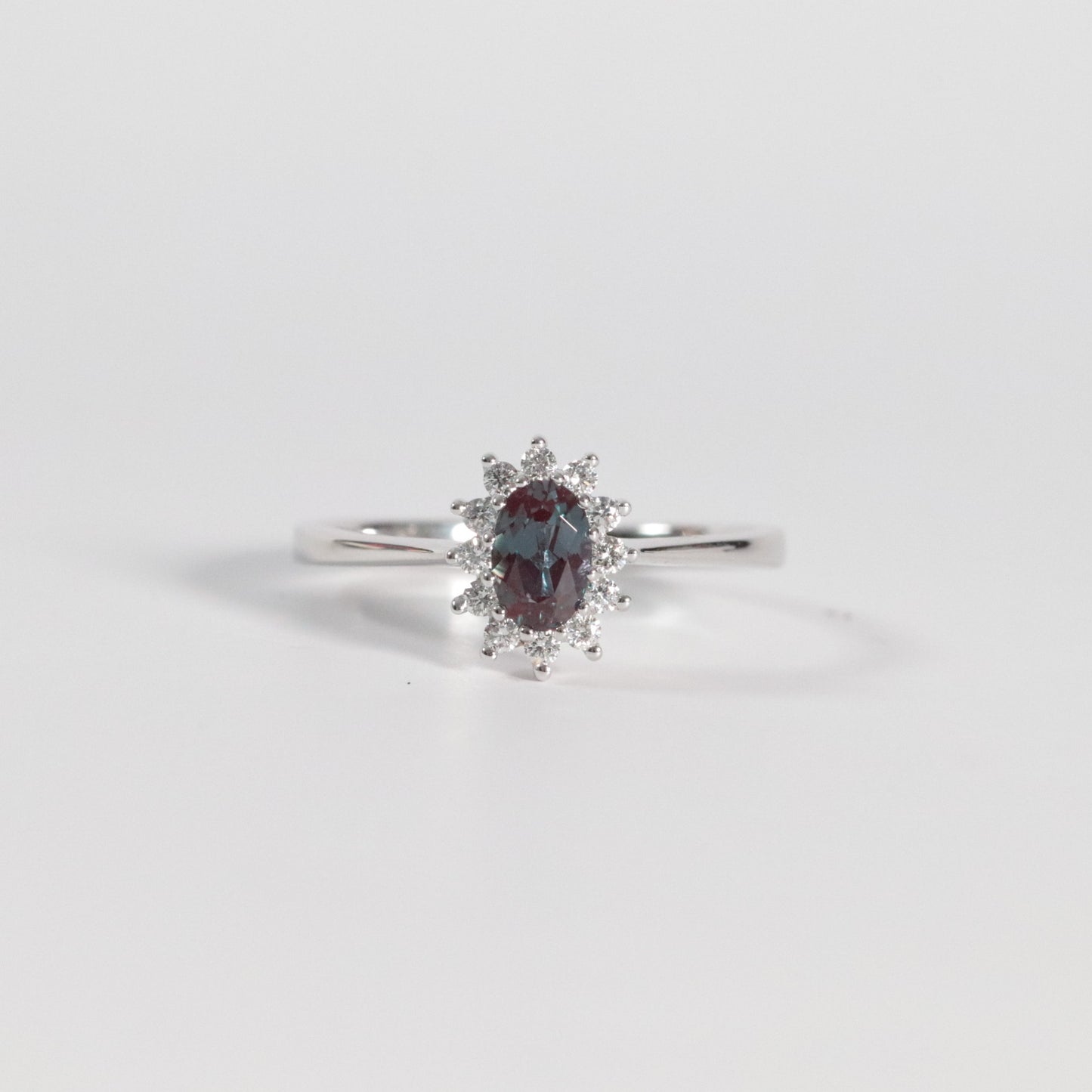 White Gold Alexandrite Ring