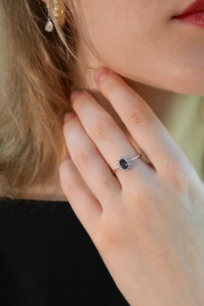 White Gold Alexandrite Ring