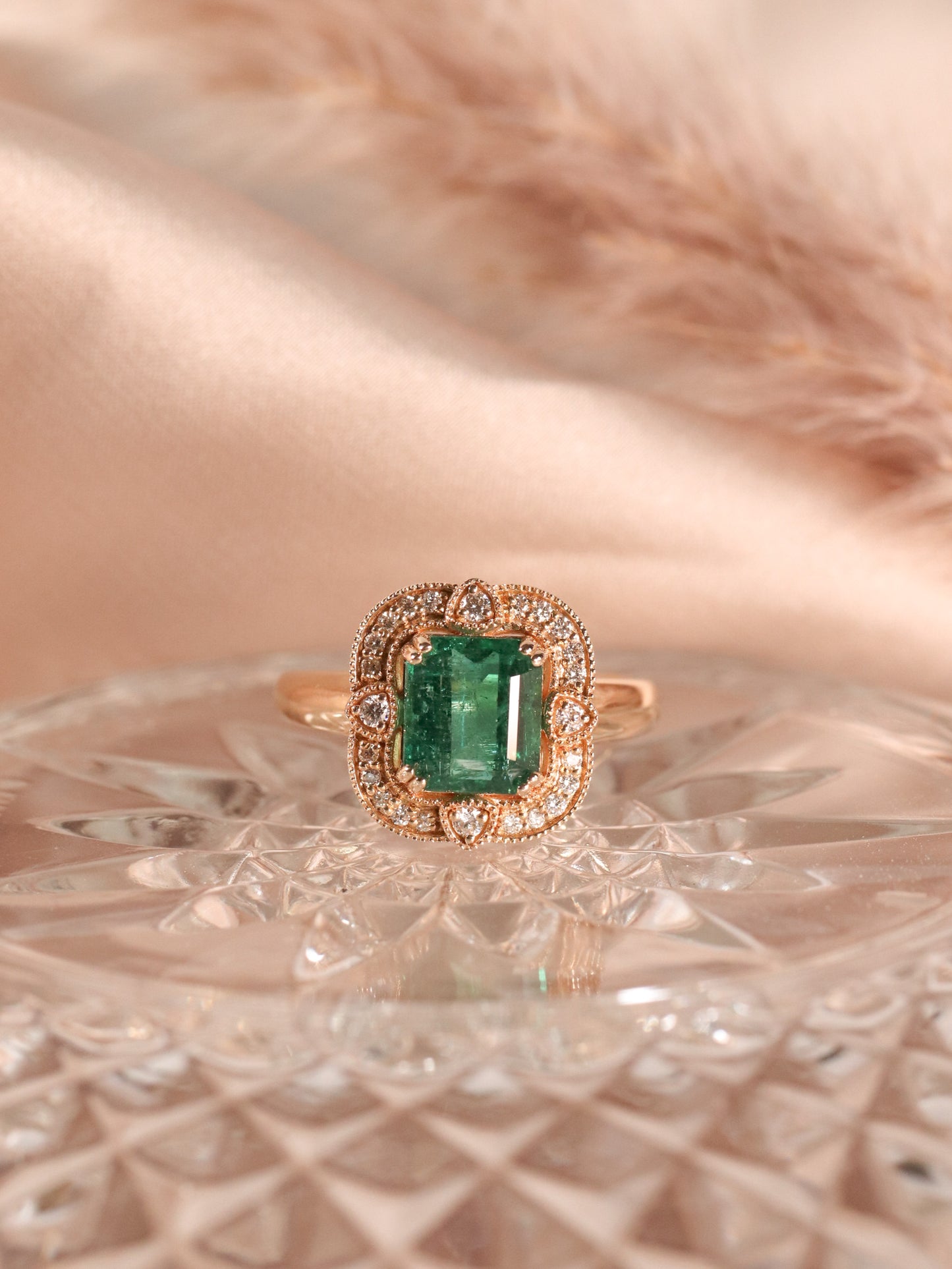 ‘Camille’ - Emerald and Yellow Gold Ring