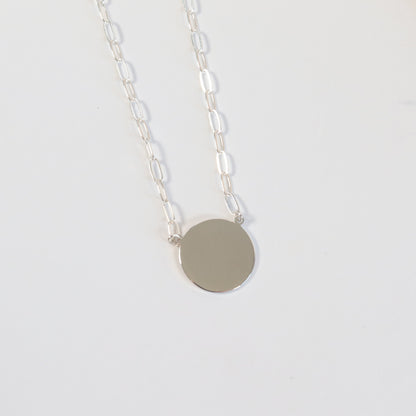 Engravable Disc Necklace