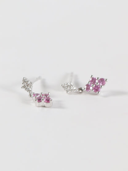 'Blush' - Pink Sapphire Studs