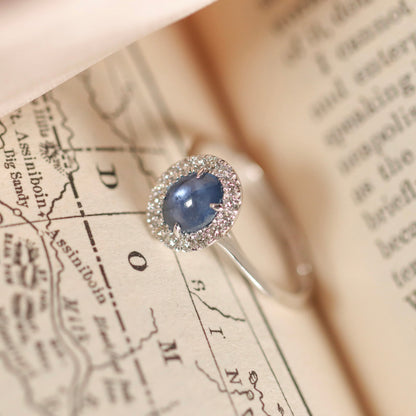 'Lune' Yogo Sapphire Ring - KE Design