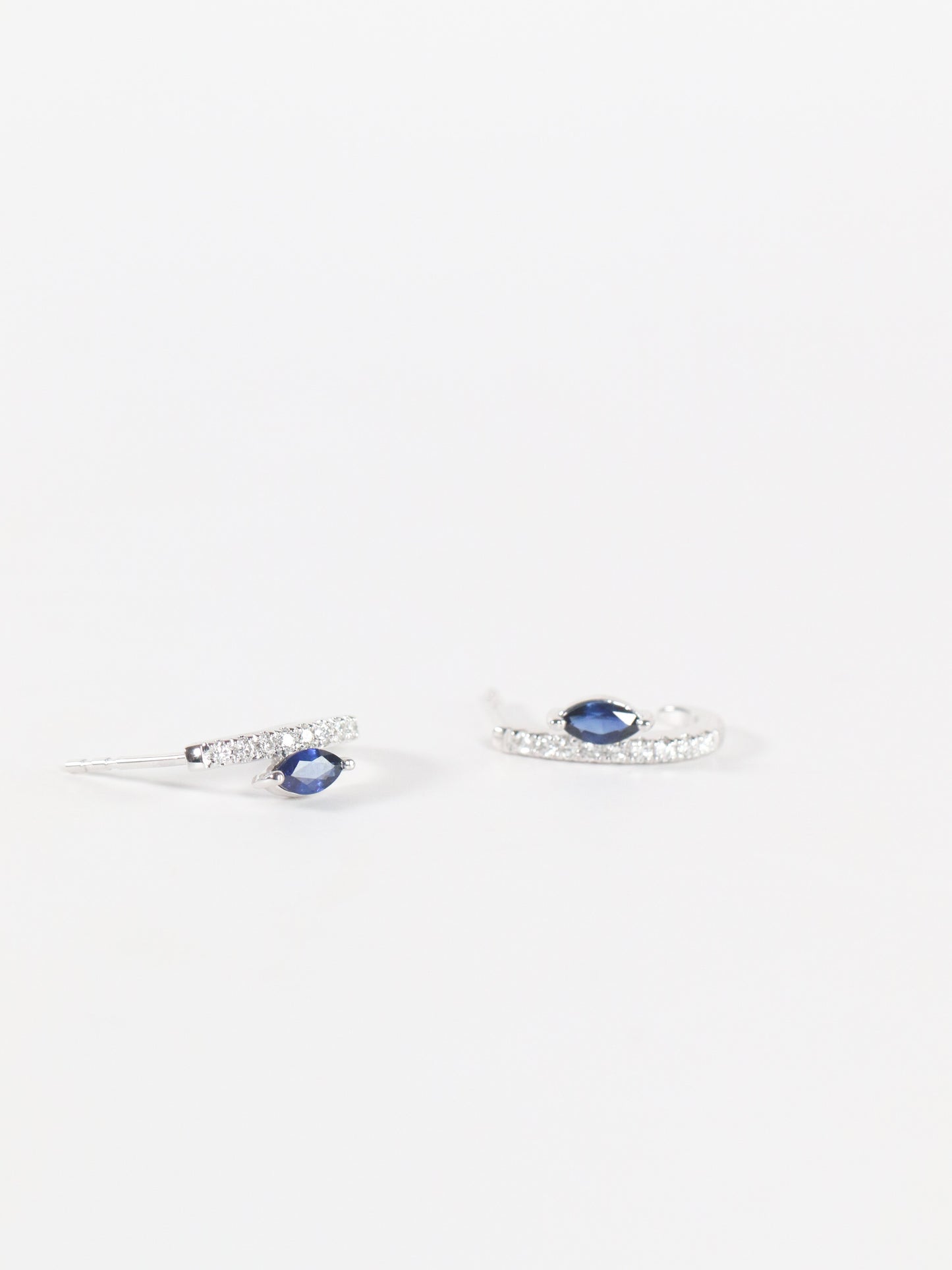 Marquise Blue Sapphire Earrings