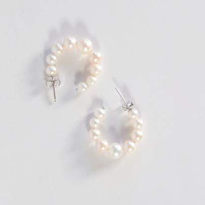 Pearl Hoop Earrings