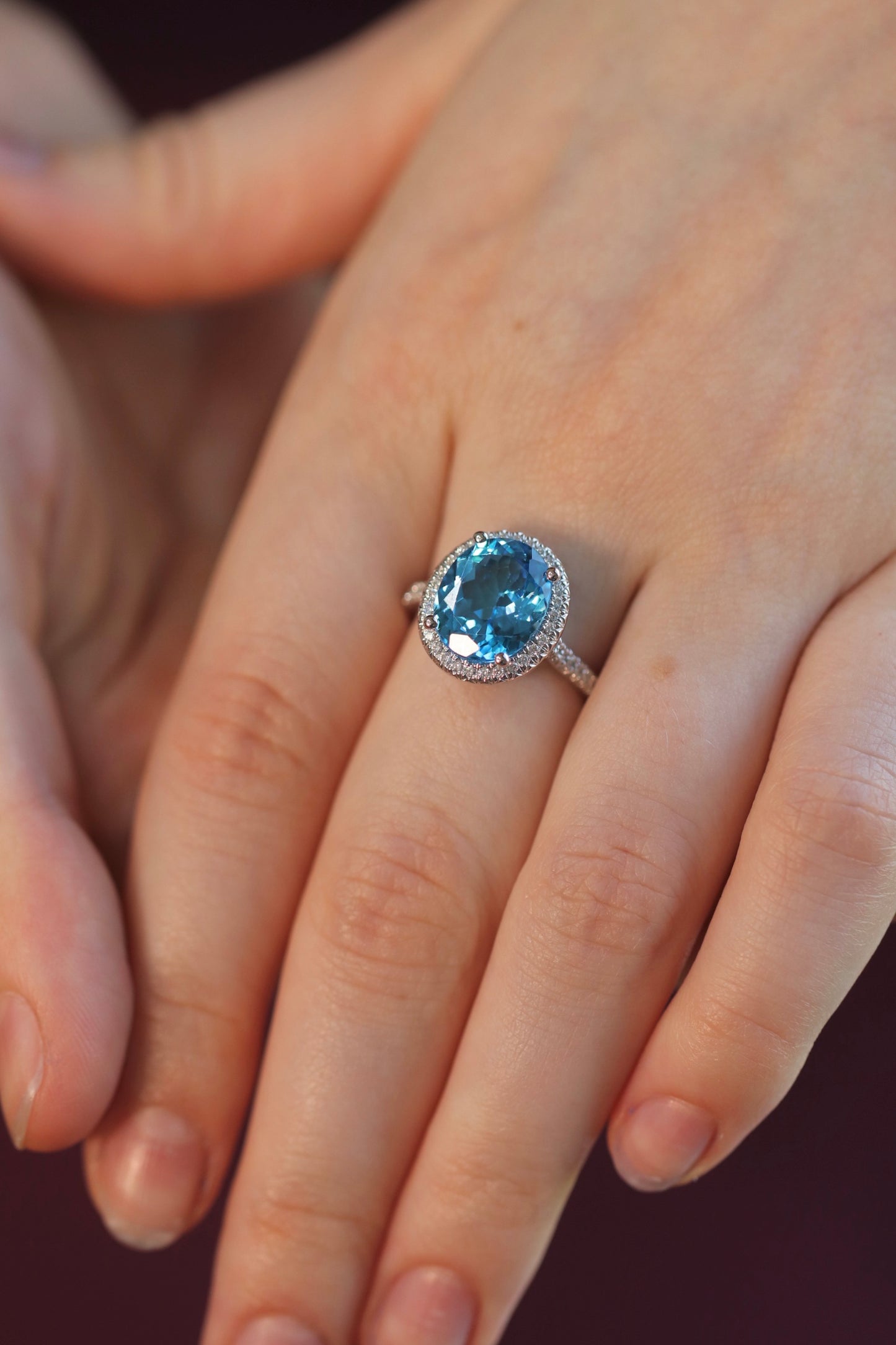 Blue Topaz Cocktail Ring