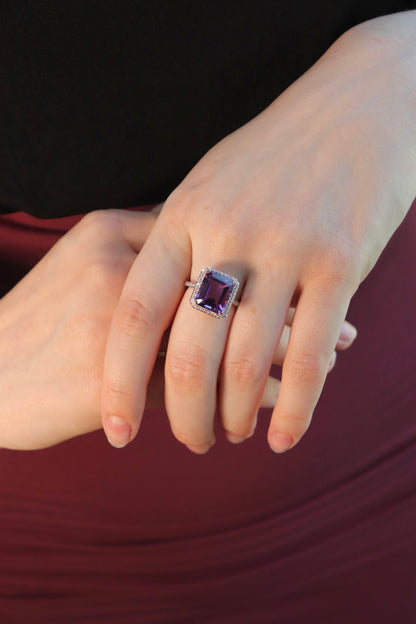 Amethyst Cocktail Ring