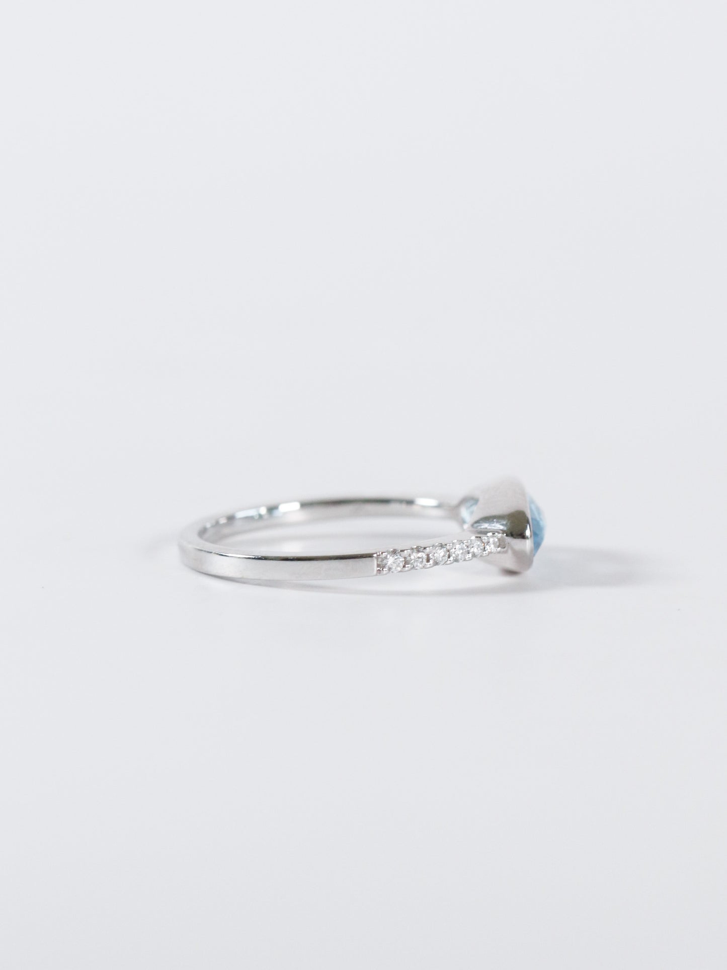 East/West Blue Topaz Ring