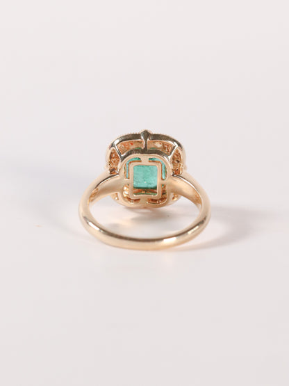 ‘Camille’ - Emerald and Yellow Gold Ring