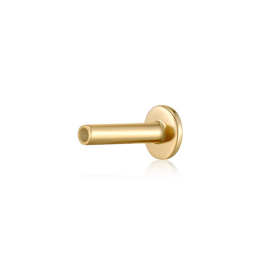 14k 18 Gauge Threadless Flat Back Post