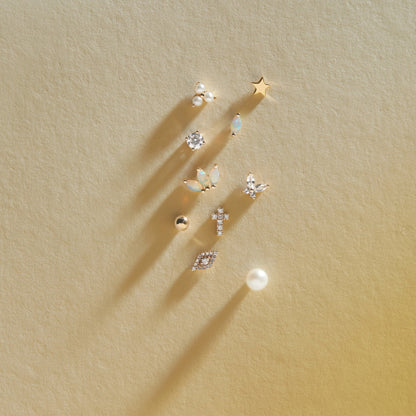 SPHERE - Flat Back Earring