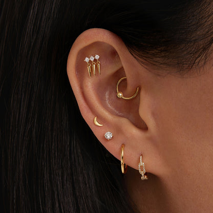 CRESCENT - Flat Back Earring