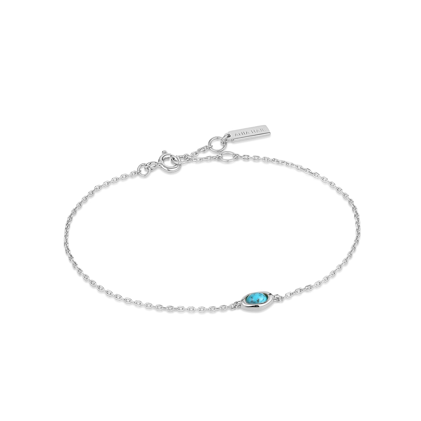 Silver Turquoise Wave Bracelet