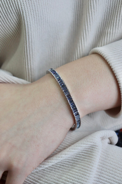 Yogo Sapphire Baguette Eternity Bracelet