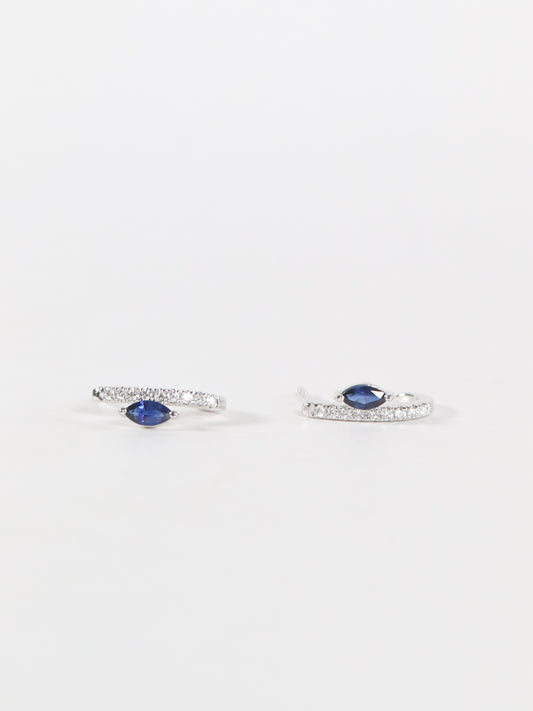 Marquise Blue Sapphire Earrings