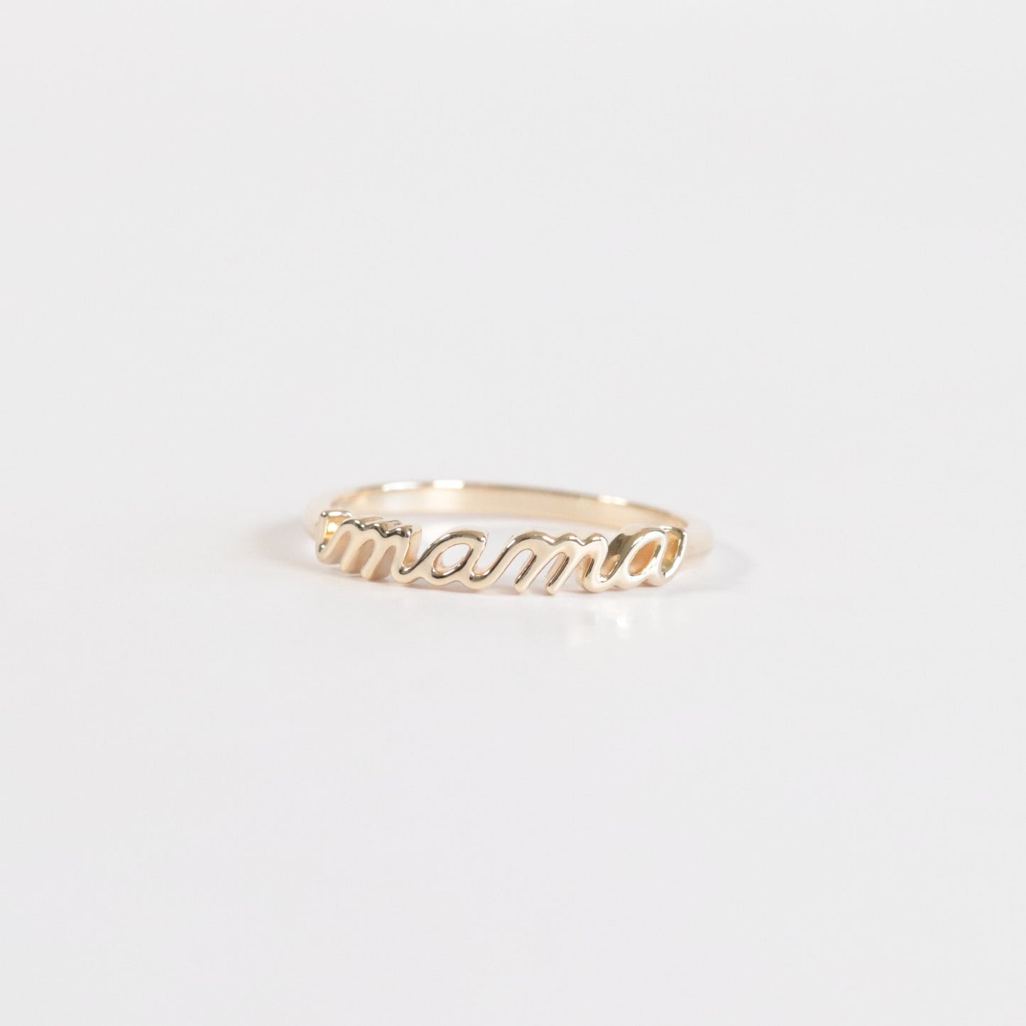 'Mama' Script Ring