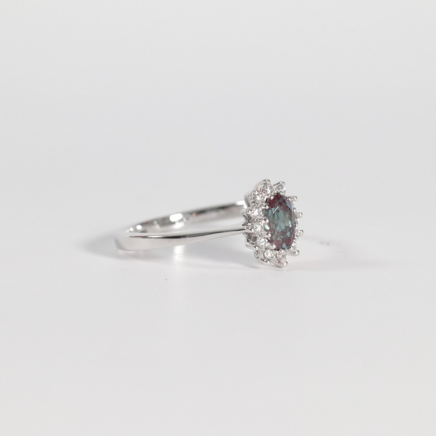 White Gold Alexandrite Ring