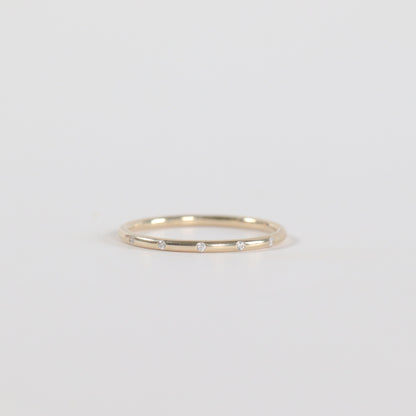 Dainty Flush Set Diamond Band