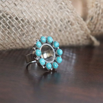 Circle Kingman Turquoise Ring